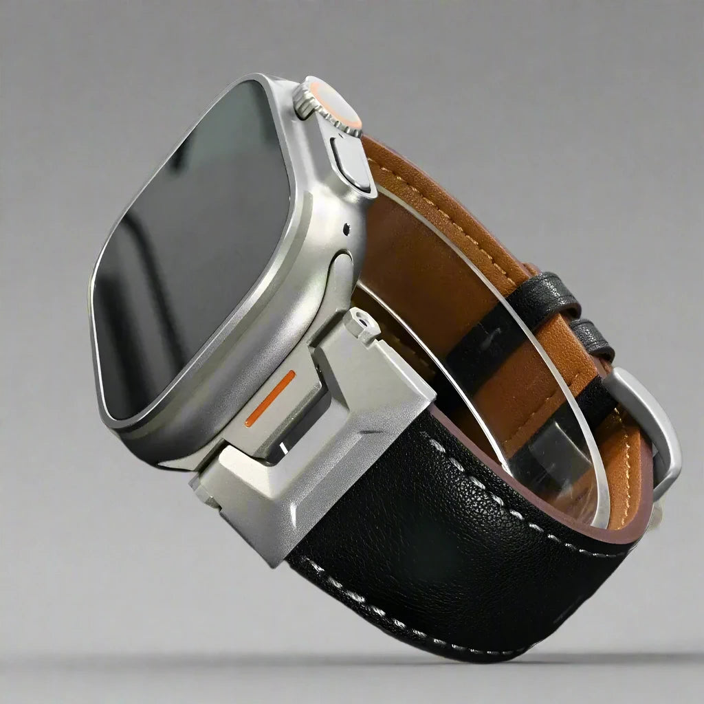 Leather Men Band for Apple Watch 10 46mm Ultra 2 49mm Series 9 7 8 45mm Luxury Bracelet for iWatch 44mm 6 5 se WatchBand Correa Avontic