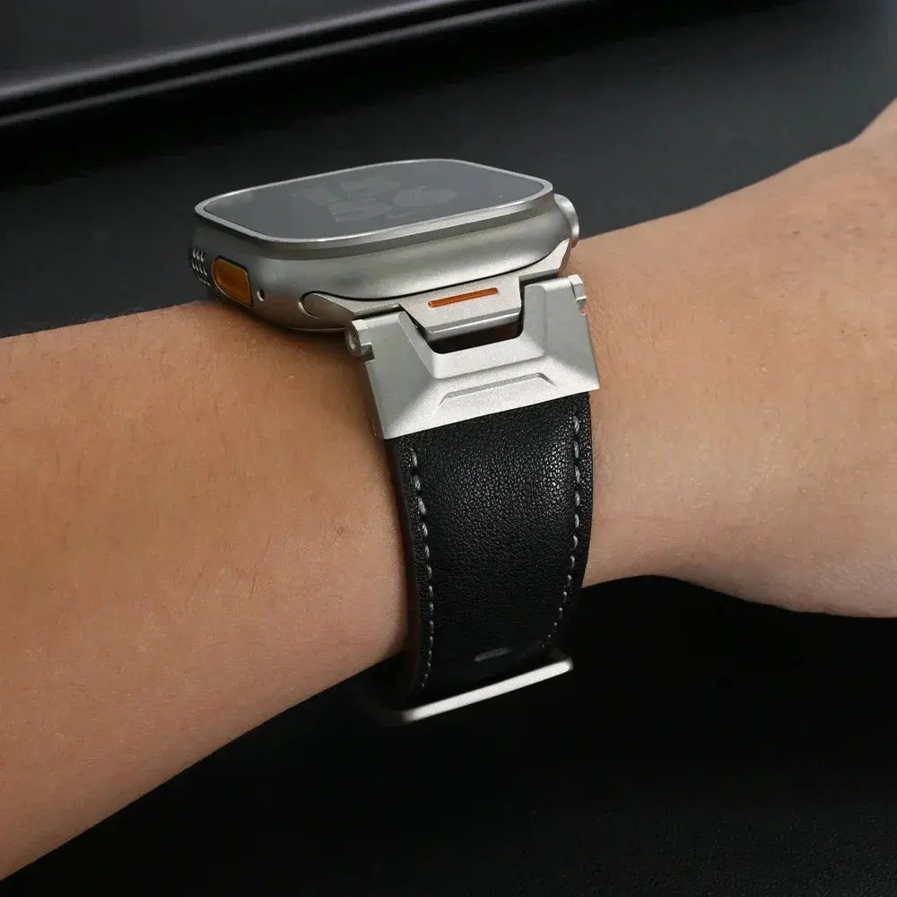 Leather Men Band for Apple Watch 10 46mm Ultra 2 49mm Series 9 7 8 45mm Luxury Bracelet for iWatch 44mm 6 5 se WatchBand Correa Avontic