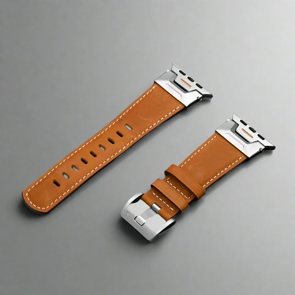 Leather Men Band for Apple Watch 10 46mm Ultra 2 49mm Series 9 7 8 45mm Luxury Bracelet for iWatch 44mm 6 5 se WatchBand Correa Avontic