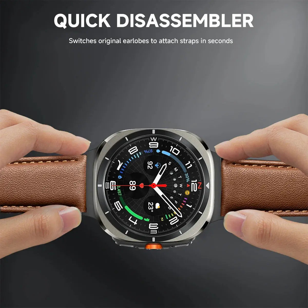 HeritageCraft Soft Leather Band for Galaxy Watch Ultra & Ultra 2 (2026) — product view 2