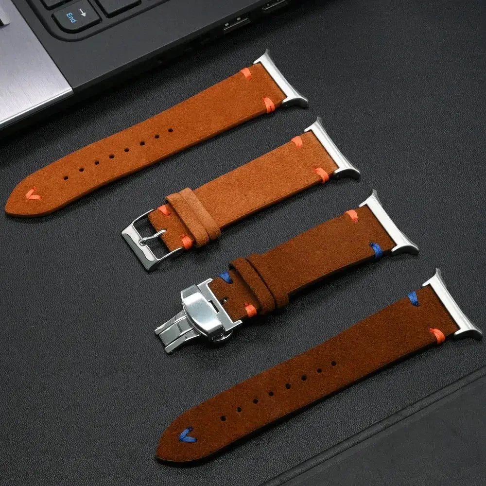 Leather Strap for Samsung Galaxy Watch Ultra 47mm Handmade Soft Leather band for Galaxy 47mm Ultra No Gap Curved End Bracelet Avontic