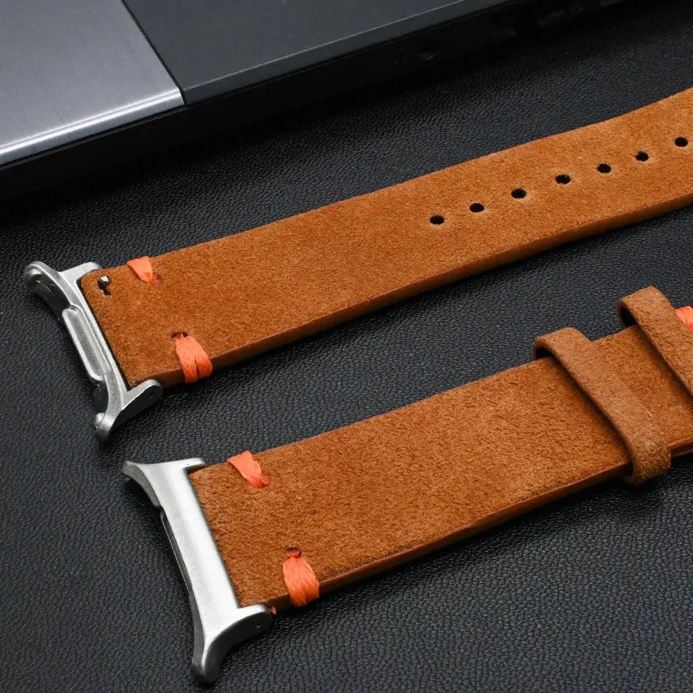 Leather Strap for Samsung Galaxy Watch Ultra 47mm Handmade Soft Leather band for Galaxy 47mm Ultra No Gap Curved End Bracelet Pinnacle Luxuries