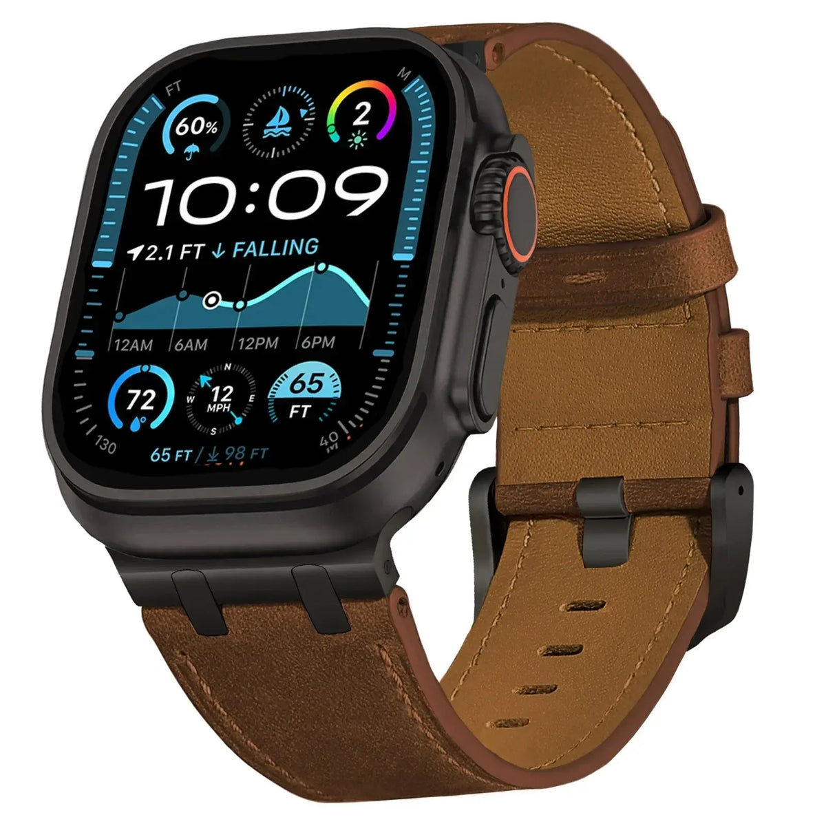 Leather Watch Band for Apple Watch Ultra2 49mm Strap Width 26mm Bracelet for Iwatch Series 10 46mm 9 8 7 45mm 6 5 4 SE 44mm Belt Avontic