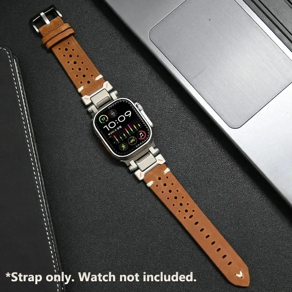 Premium Leather Band for Apple Watch Series 10 & Ultra 2 – Rugged Luxury Strap — product view 2