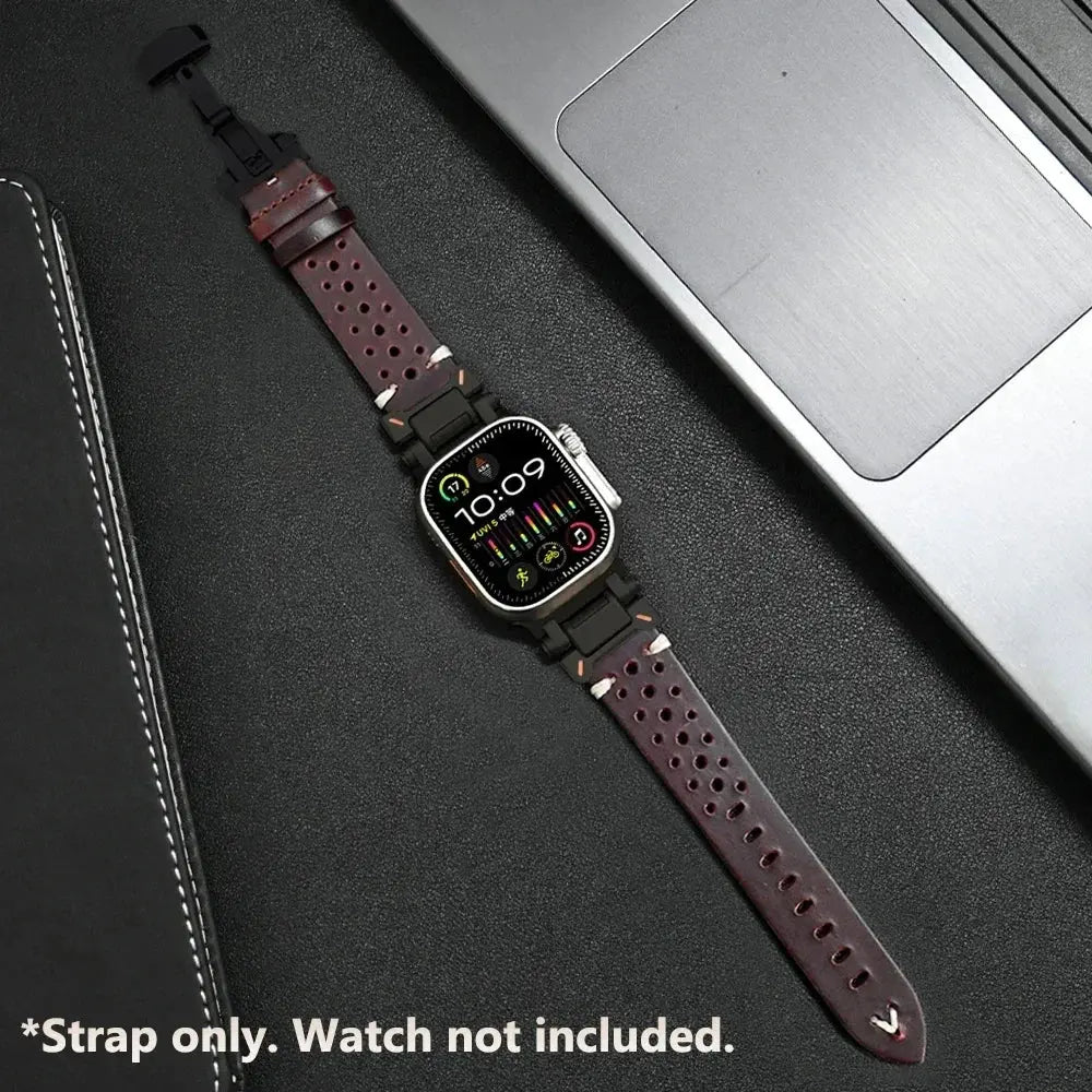 Premium Leather Band for Apple Watch Series 10 & Ultra 2 – Rugged Luxury Strap — product view 5