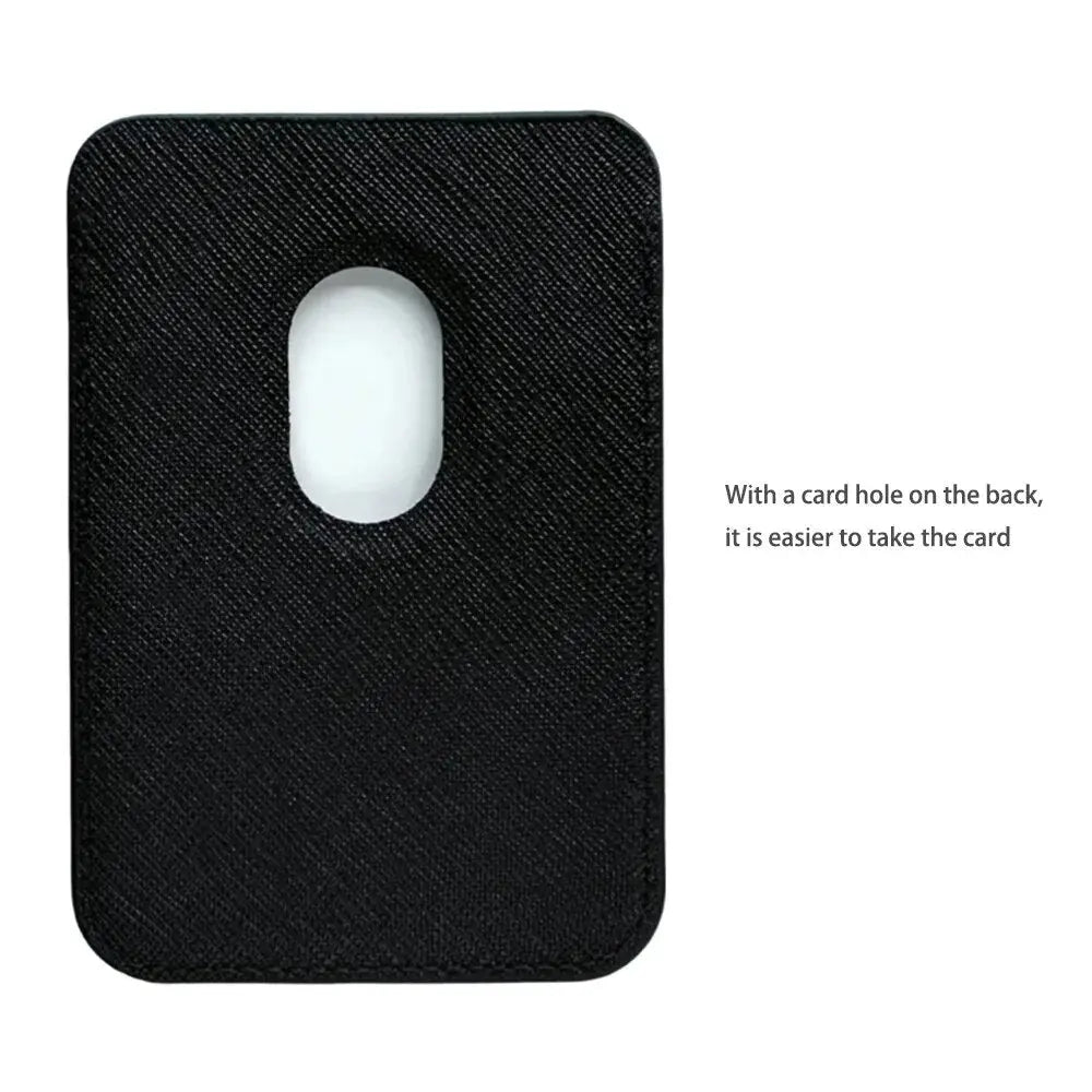 Luxury M Saffiano Leather Card Holder for Iphone 15 14 13 12 Mag Safe Wallet for Phone Accessories Strong Magnetism Suction Type Avontic