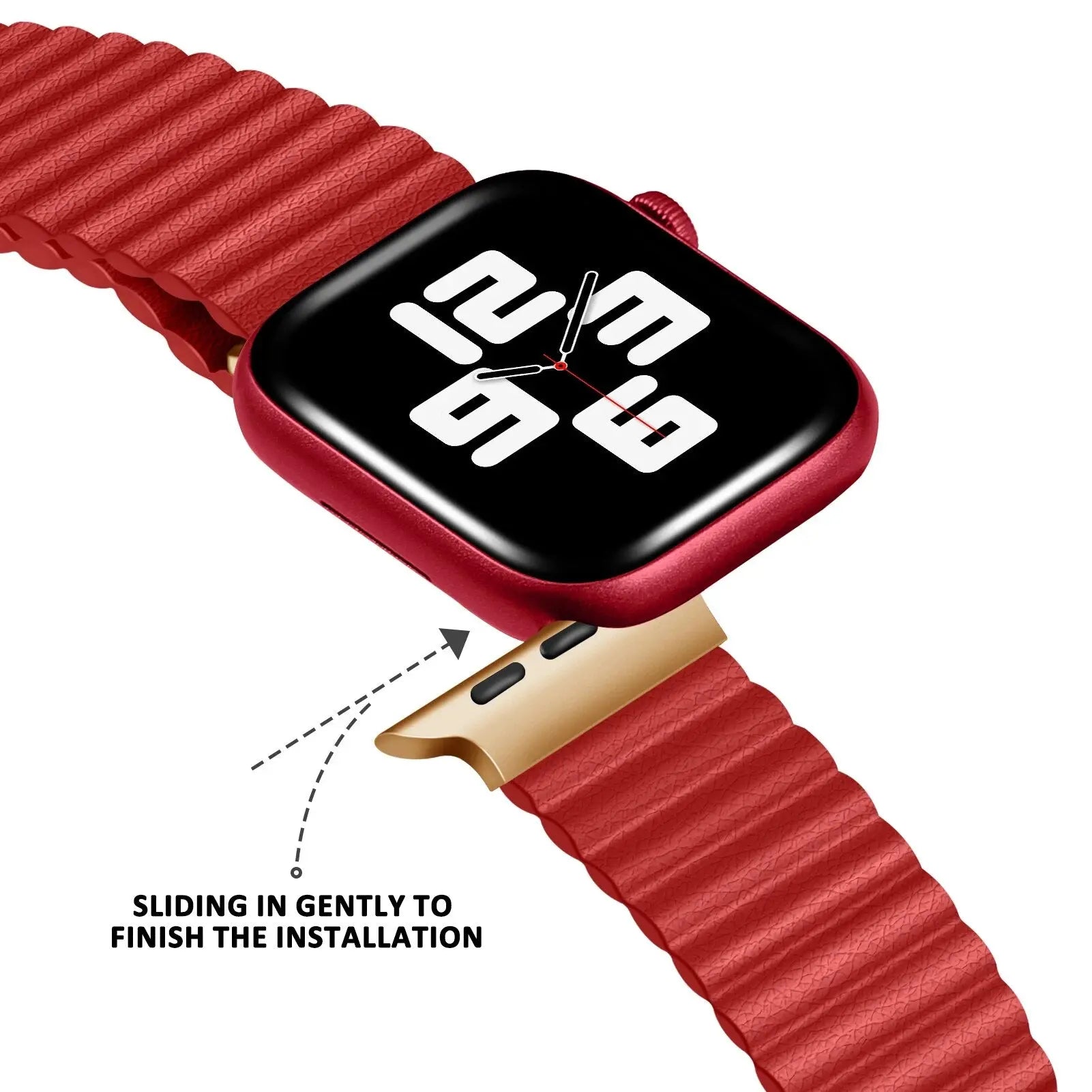 Magnetic strap For Apple watch band 45mm 44mm 49mm 40mm 41mm leather loop watchband Bracelet iWatch series 3 5 4 6 SE 7 8 Ultra Pinnacle Luxuries