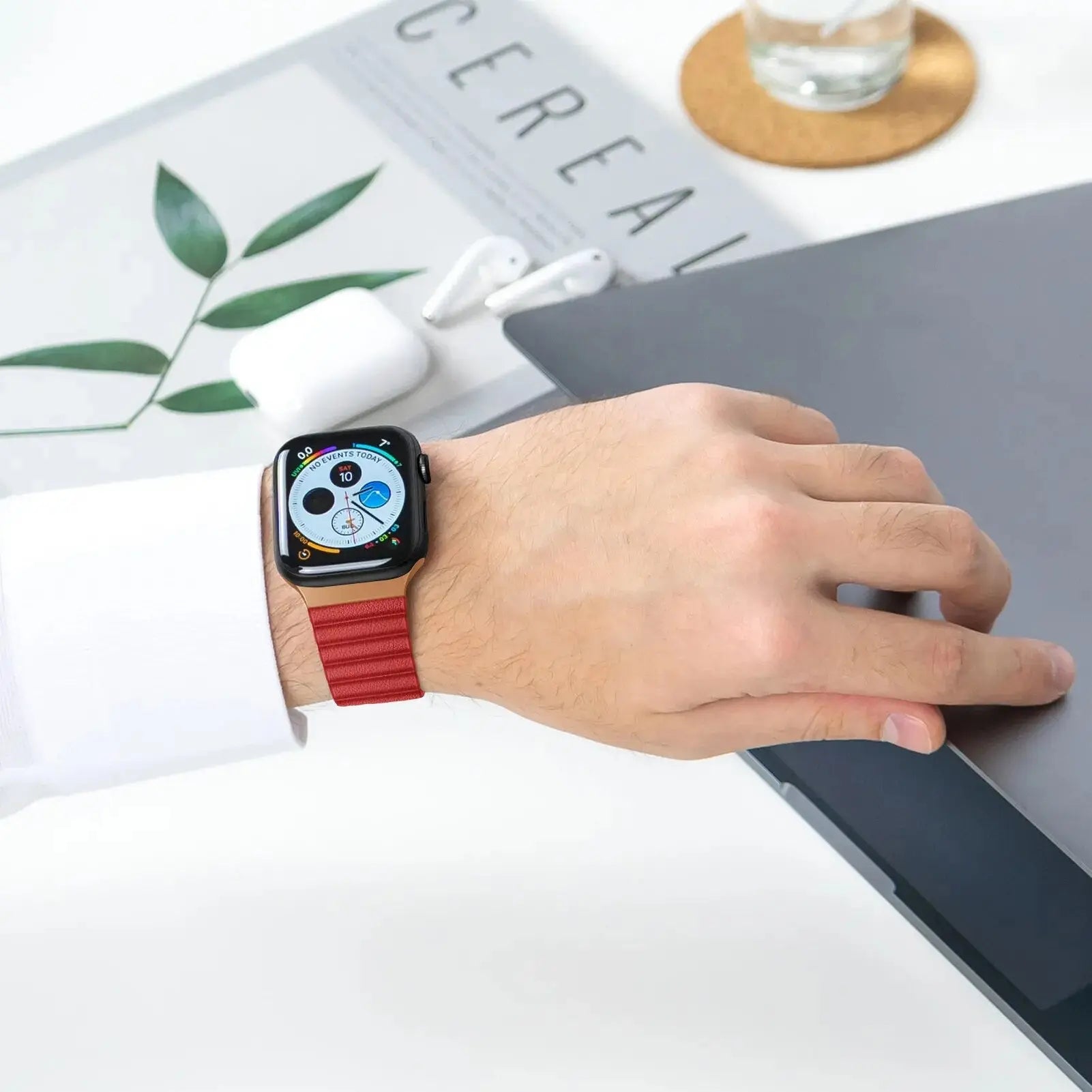 Magnetic strap For Apple watch band 45mm 44mm 49mm 40mm 41mm leather loop watchband Bracelet iWatch series 3 5 4 6 SE 7 8 Ultra Pinnacle Luxuries