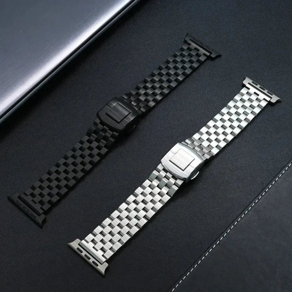Men Stainless Steel Strap for Apple Watch 10 46mm Ultra 1 2 49mm Luxury Link Bracelet for Iwatch Series 9 8 7 6 5 4 Se 45mm 44mm Avontic
