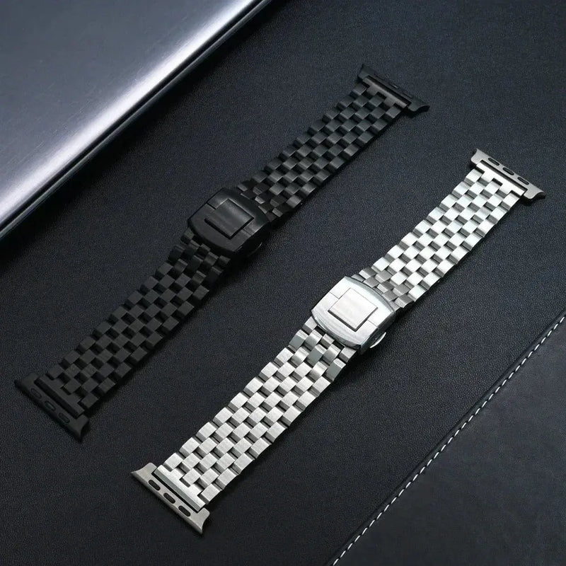 Men Stainless Steel Strap for Apple Watch 10 46mm Ultra 1 2 49mm Luxury Link Bracelet for Iwatch Series 9 8 7 6 5 4 Se 45mm 44mm Avontic