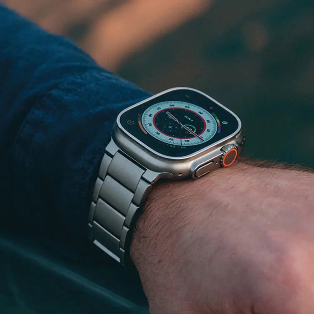 Men Titanium Band for Apple Watch Ultra 2 49mm 46mm 42mm 45 44 40 41 38mm Metal Luxury Strap for iwatch 10 9 8 7 6 5 se Bracelet Pinnacle Luxuries