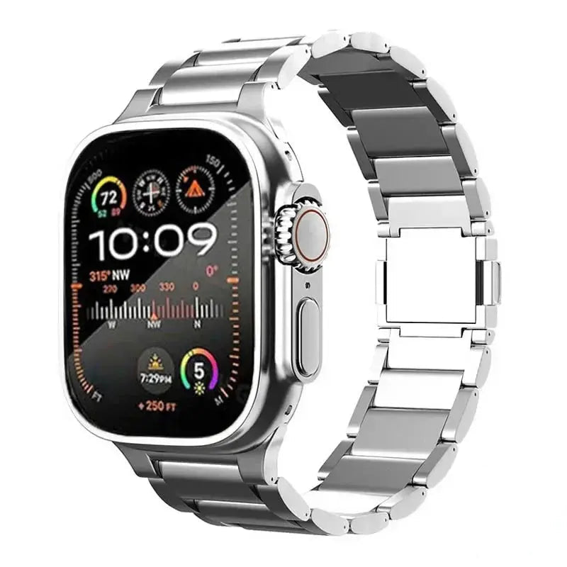 Men Titanium Band for Apple Watch Ultra 2 49mm 46mm 42mm 45 44 40 41 38mm Metal Luxury Strap for iwatch 10 9 8 7 6 5 se Bracelet Pinnacle Luxuries