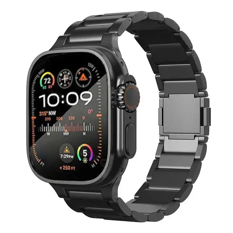 Men Titanium Band for Apple Watch Ultra 2 49mm 46mm 42mm 45 44 40 41 38mm Metal Luxury Strap for iwatch 10 9 8 7 6 5 se Bracelet Pinnacle Luxuries