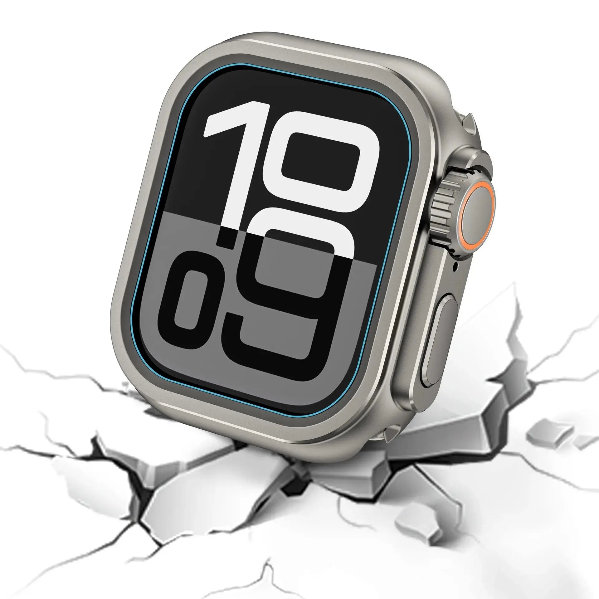 TitanGuard360 Titanium Bumper Case for Apple Watch Ultra 3/Ultra 2/Ultra 49mm, Series 11/10/9/8/7/6/5 46mm 45mm 44mm – Full-Metal Protective Shell — product view 10