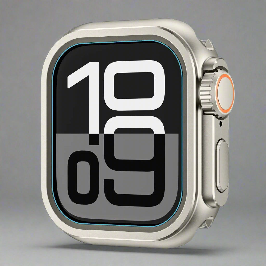 TitanGuard360 Titanium Bumper Case for Apple Watch Ultra 3/Ultra 2/Ultra 49mm, Series 11/10/9/8/7/6/5 46mm 45mm 44mm – Full-Metal Protective Shell — product view 4