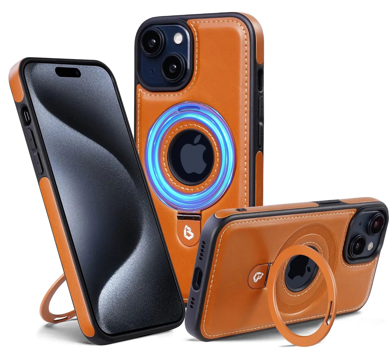 LuxLeather Halo MagSafe Compatible Case for iPhone 12 13 14 15 — product view 1