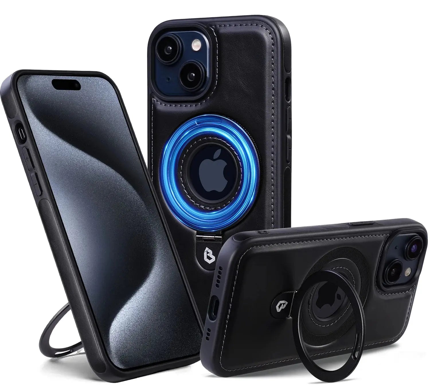 LuxLeather Halo MagSafe Compatible Case for iPhone 12 13 14 15 — product view 2