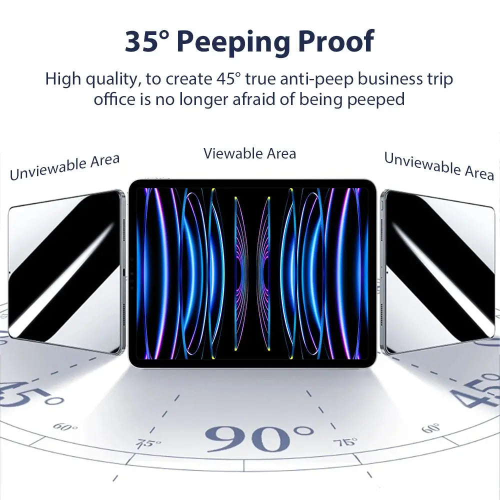 Privacy Film For iPad Pro 13 12.9 11 M4 6th 10 9 9th 10th Generation 10.9 Screen Protector Air 5 4 3 Mini 6 10.2 Tempered Glass Pinnacle Luxuries