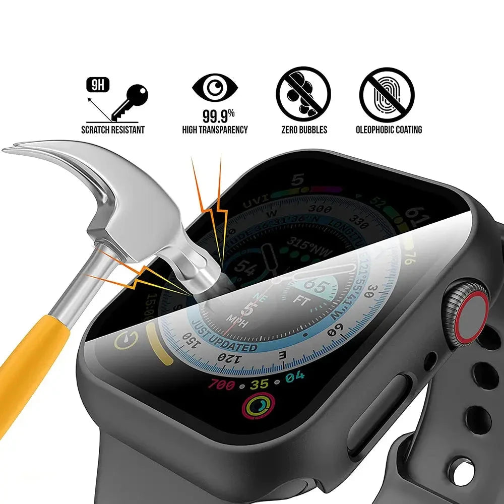 Privacy Glass+Case For Apple Watch 10 46mm 42mm Tempered Anti-Peeping Screen Protector Cover For iWatch series 10 Accessorie Avontic