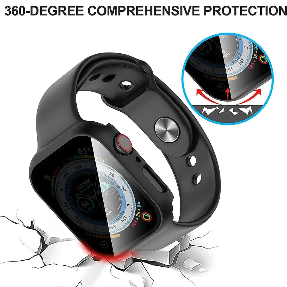 Privacy Glass+Case For Apple Watch 10 46mm 42mm Tempered Anti-Peeping Screen Protector Cover For iWatch series 10 Accessorie Avontic
