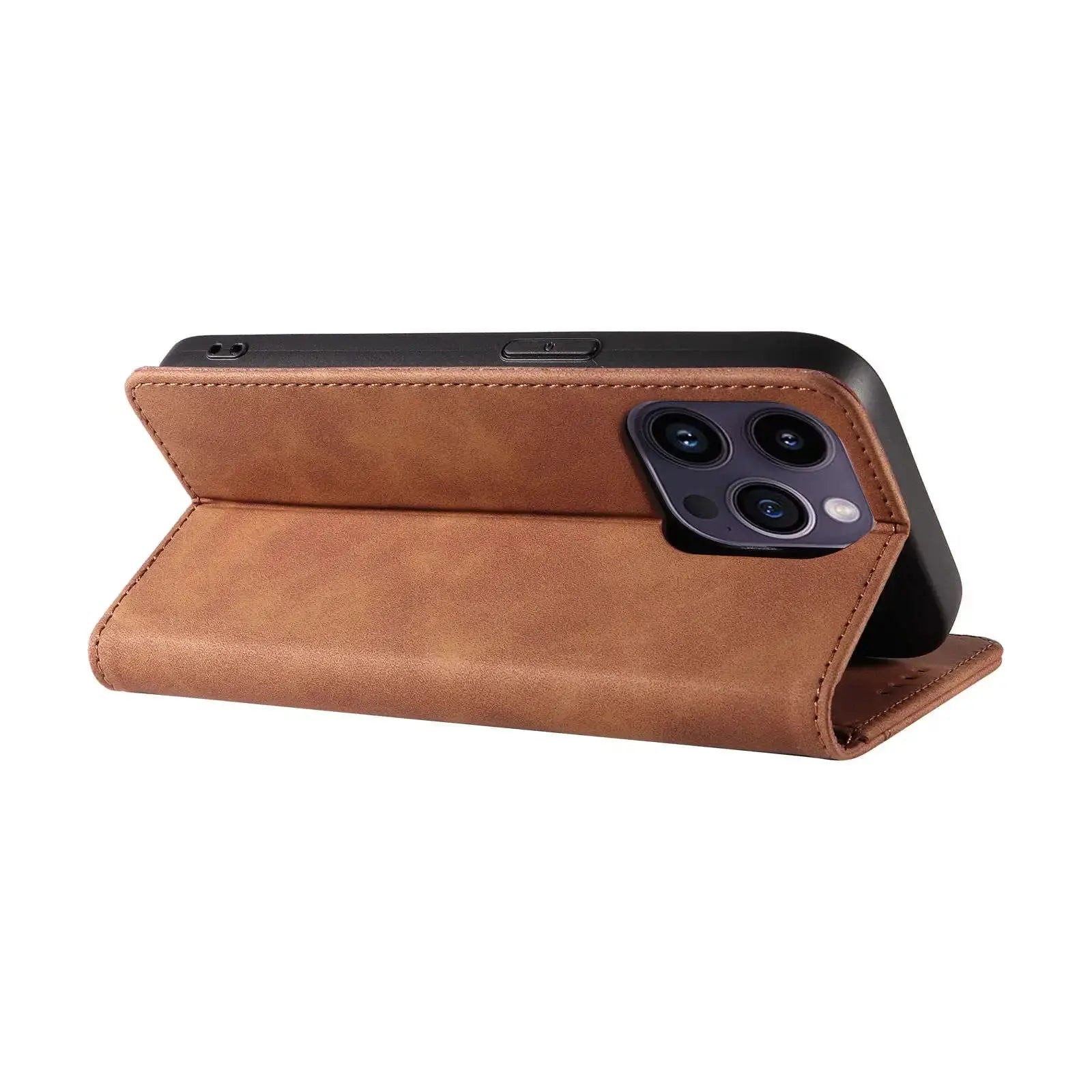 MagnoShield Pro Stand Case for iPhone 14 & 15 - Elite Defense Wallet Series — product view 3