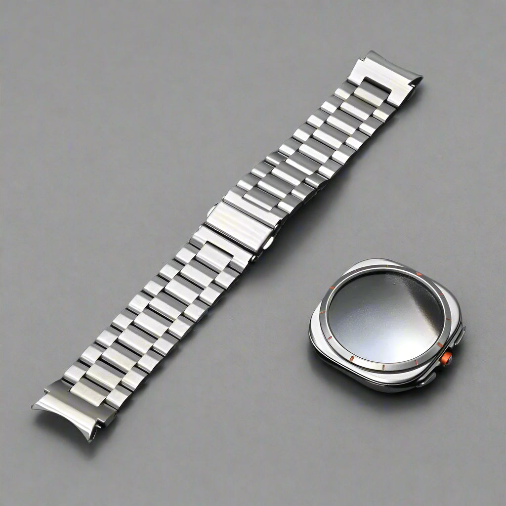 Quick Fit Stainless Steel Strap for Samsung Galaxy Watchband 7 6 40mm 44mm Band+Case for Galaxy 7 6 NO Gaps Curved End Bracelet Avontic