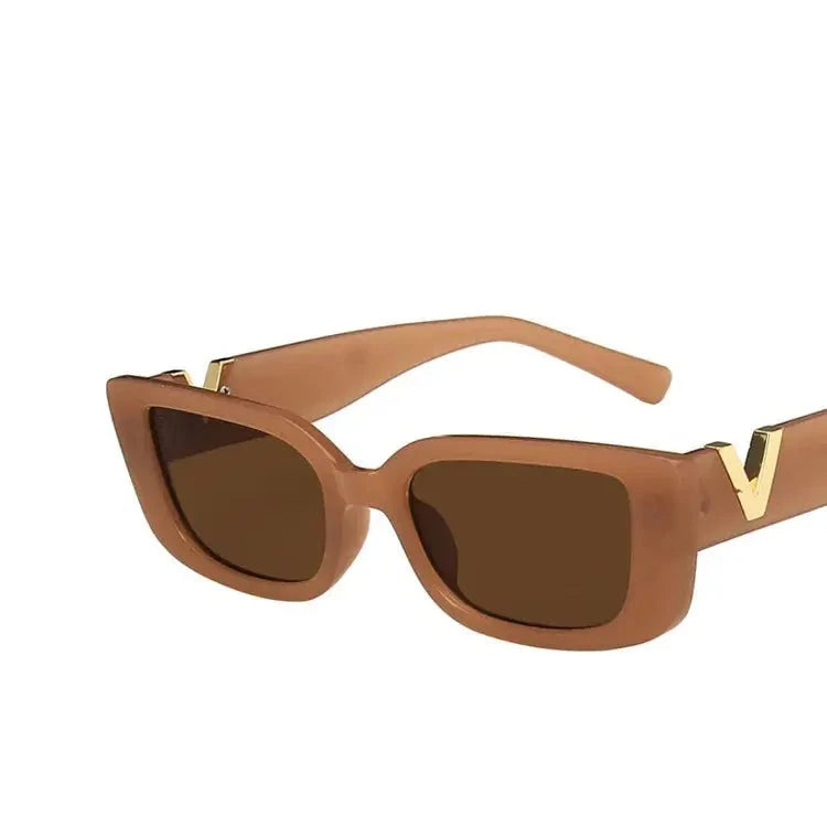 RetroGlow Designer Women's Rectangle Sunglasses — product view 8