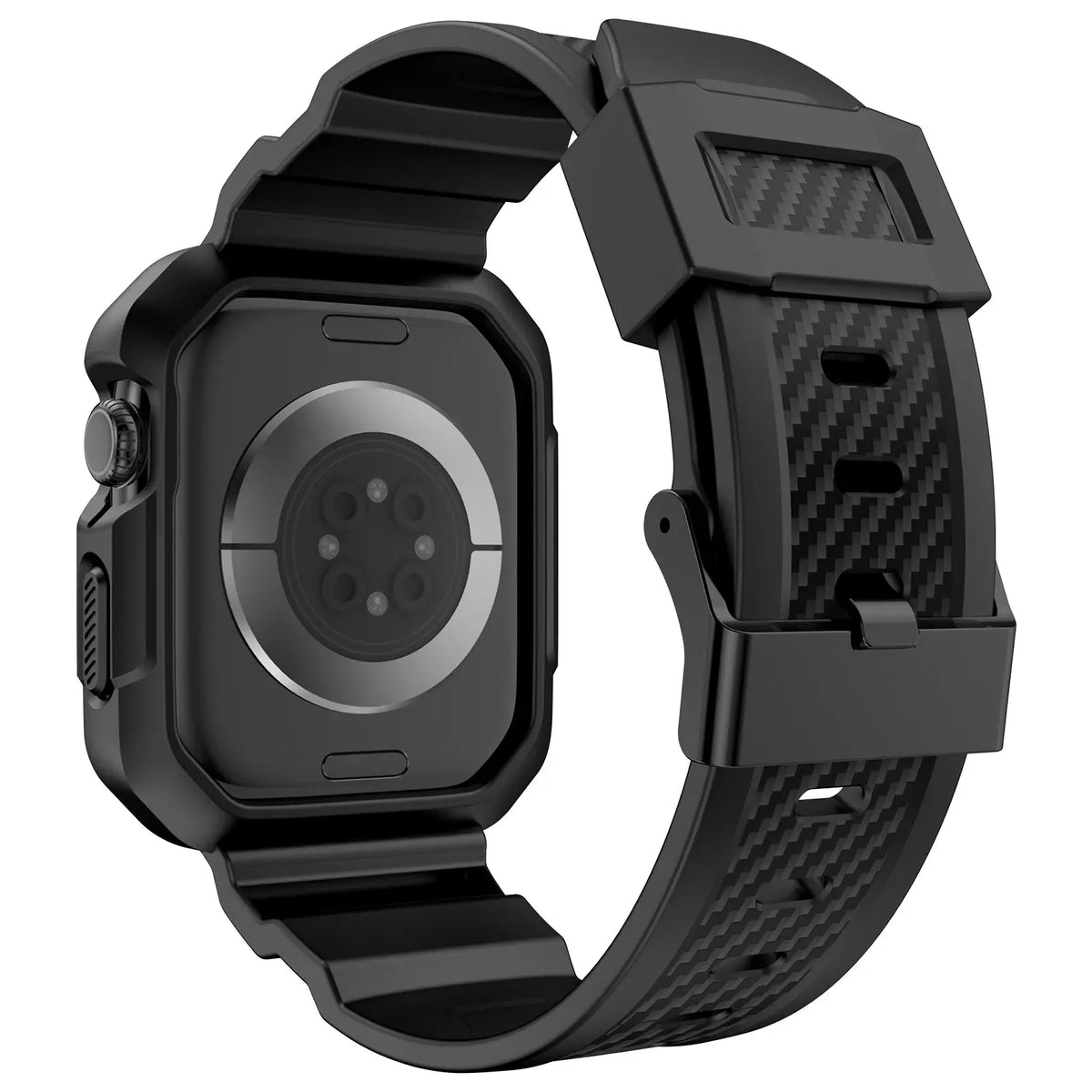 Rubber Case And Strap for Apple Watch Series 10 46mm Sport Rubber Band for Iwatch 10, All-around Protection Watch Strap 46mm Avontic