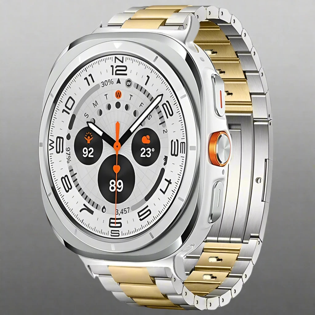 TitaniumLuxe Pro Band for Samsung Galaxy Watch Ultra 2024 & 2025 (47mm) - Premium Titanium, Adjustable, 4 Finishes