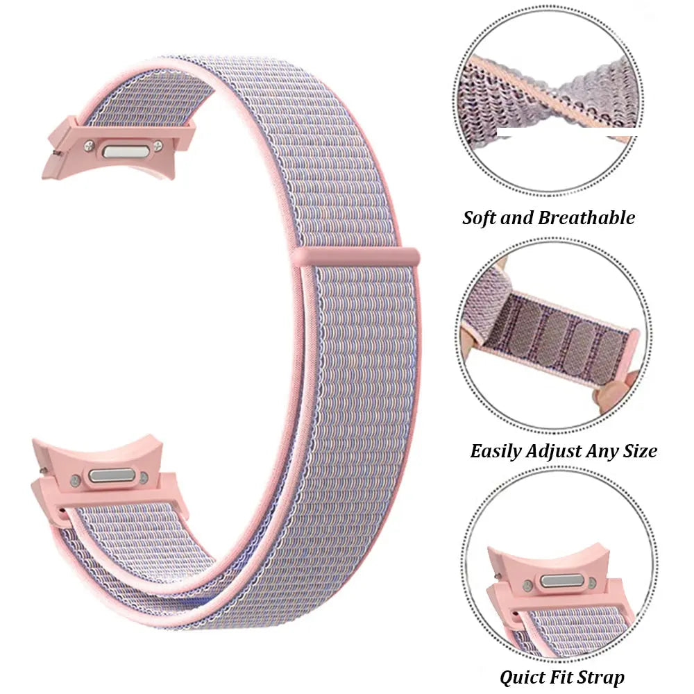 Curved End Nylon Strap for Samsung Galaxy 6classic 47mm 43mm 5pro 45mm 4classic No Gaps Band for Samsung Galaxy 6 5 4 40mm 44mm Pinnacle Luxuries