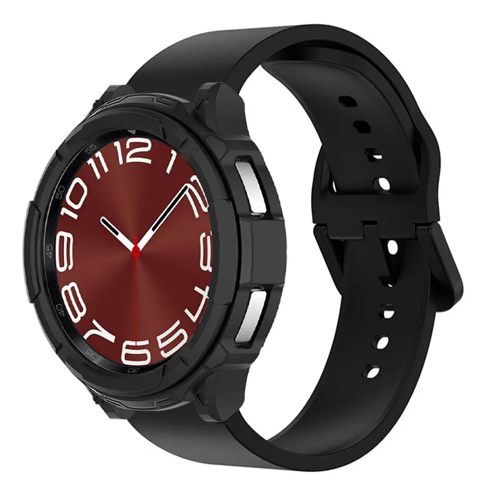 360Guard Touchscreen Bumper Case For Samsung Galaxy Watch 6 Classic 43mm 47mm Pinnacle Luxuries