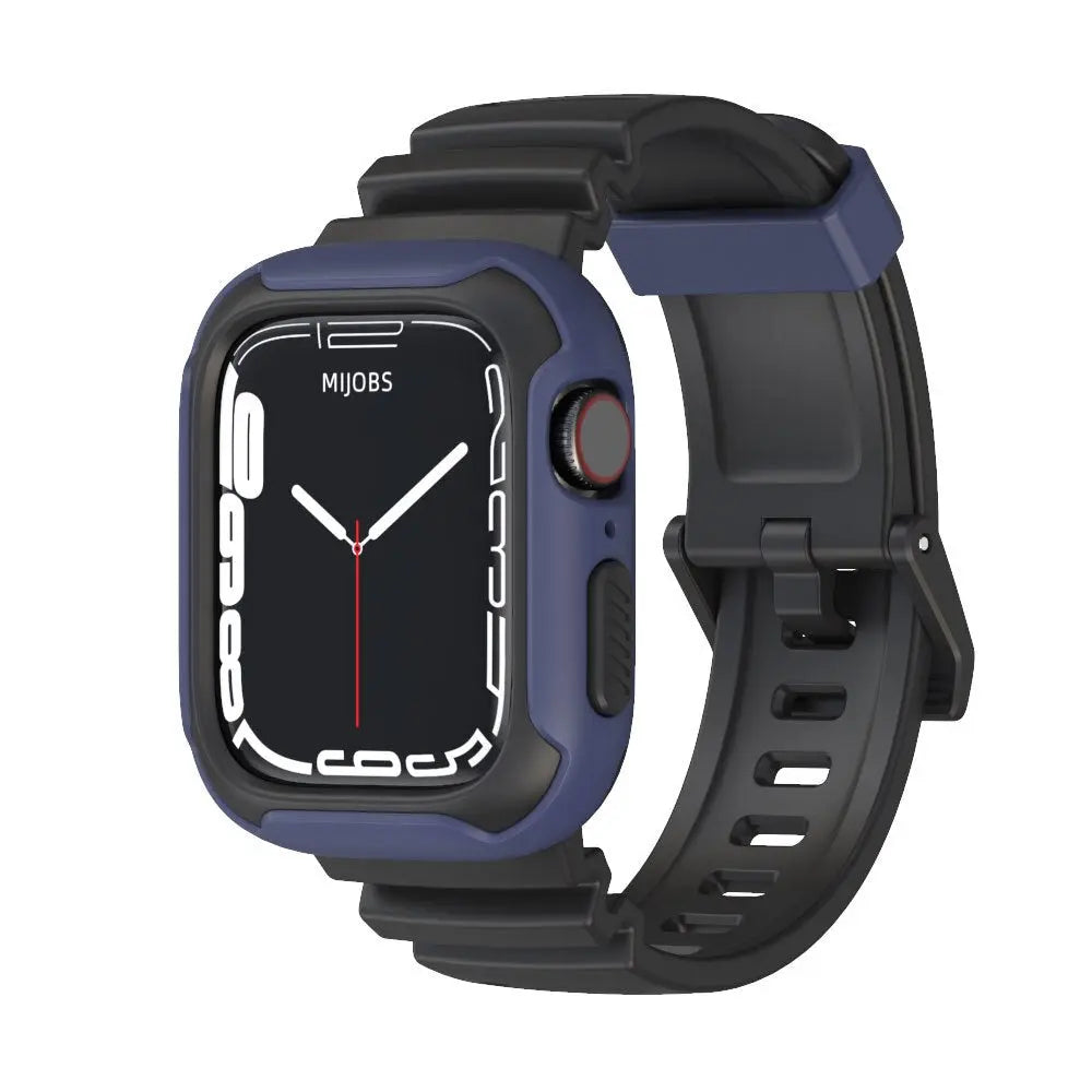 Rubber Mod Kit for Apple Watch Series 8 7 6 5 4 3 SE 40mm 41mm 44mm 45mm Screen Protector Silicone Strap for IWatch Accessories Pinnacle Luxuries