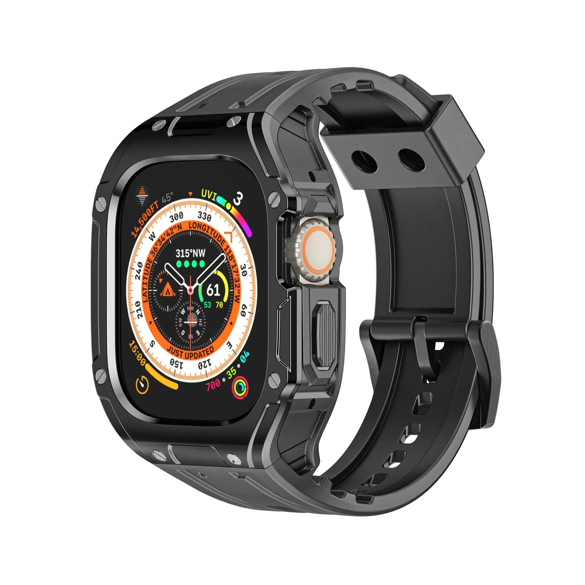 Case+Strap For Apple Watch Ultra 49mm Modification Kit For iWatch Series 8 Ultra 49mm Steel Buckle Refit Mod Sports Watch Band Pinnacle Luxuries