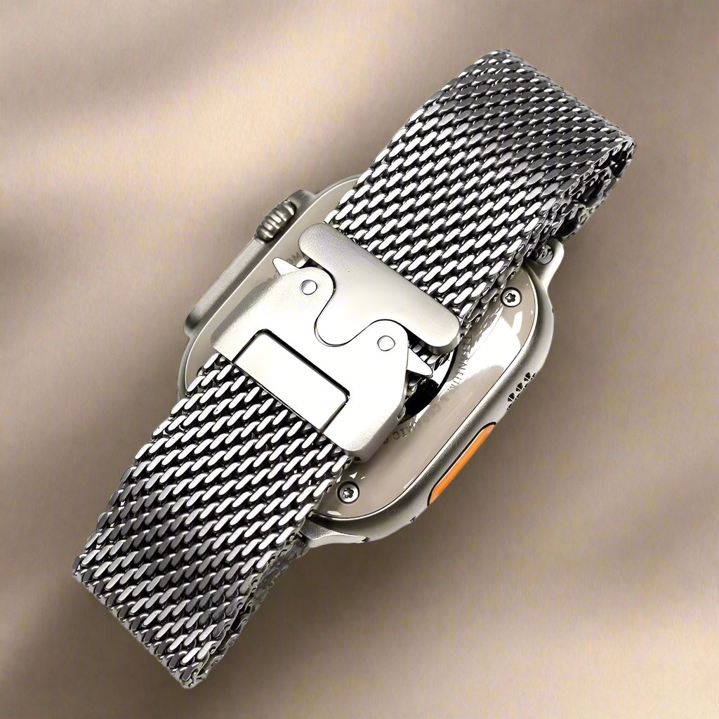 Avontic TtanMesh™ Pro — Titanium Milanese Loop Band for Apple Watch Ultra 3/2/1 (49mm) & Series 11/10/9/8/7/SE/6/5/4/3 (42/44/45mm)