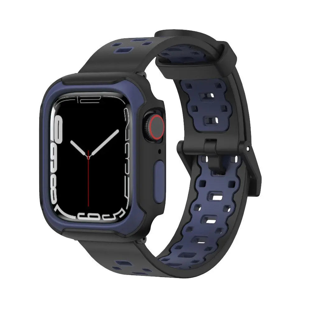 Rubber Mod Kit for Apple Watch Series 8 7 6 5 4 3 SE 40mm 41mm 44mm 45mm Screen Protector Silicone Strap for IWatch Accessories Pinnacle Luxuries