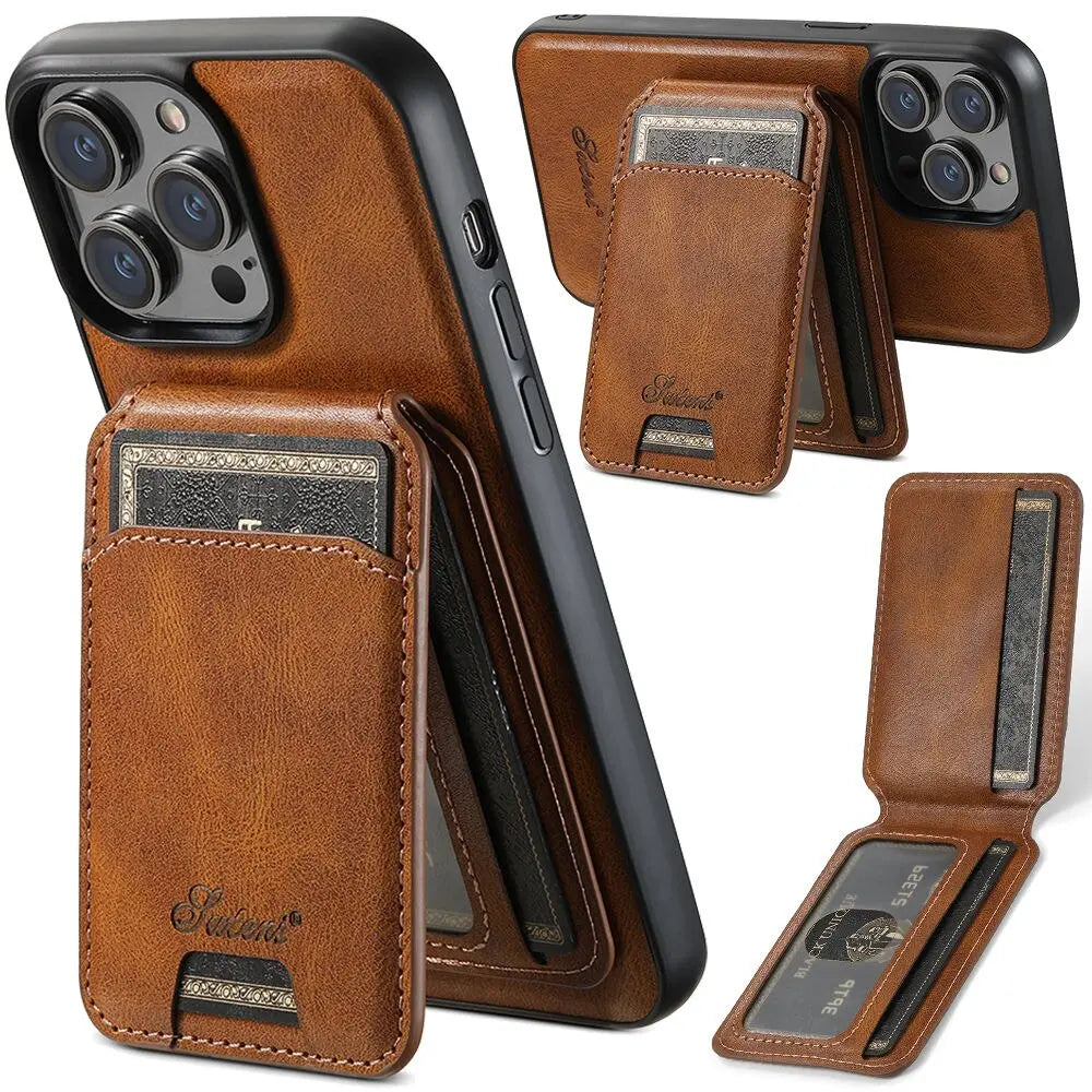 LuxuryLeather Wallet Case for iPhone 15