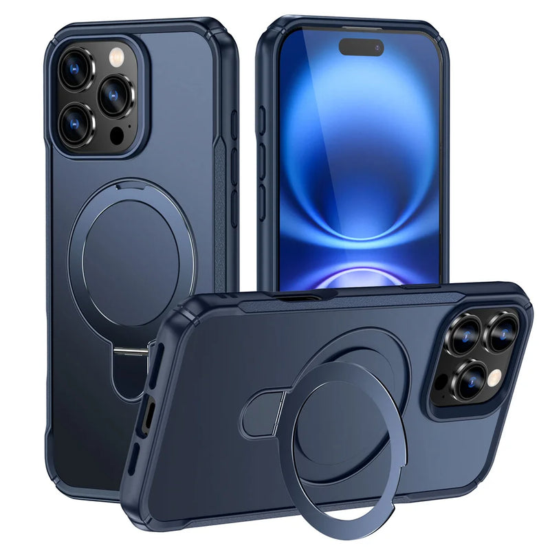 MagSafe Armor Stand Case for iPhone 17 / 17 Pro / 17 Pro Max | Military-Grade Protection with Magnetic Ring Kickstand