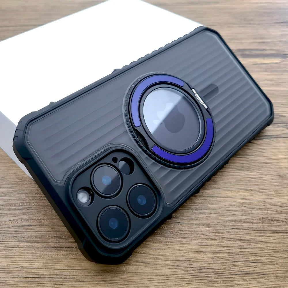 Shockproof MagSafe Armor Stand Case for iPhone 17 / 17 Pro / 17 Pro Max | Rugged Kickstand Magnetic Cover