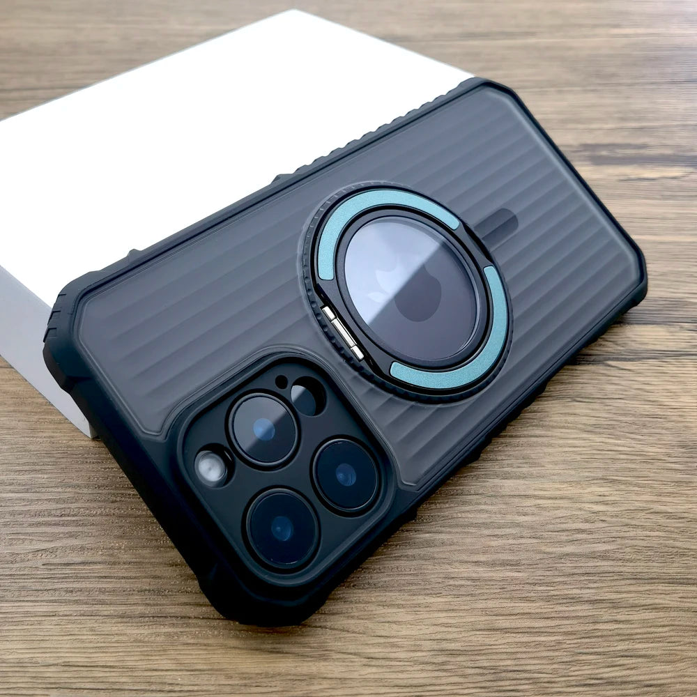 Shockproof MagSafe Armor Stand Case for iPhone 17 / 17 Pro / 17 Pro Max | Rugged Kickstand Magnetic Cover