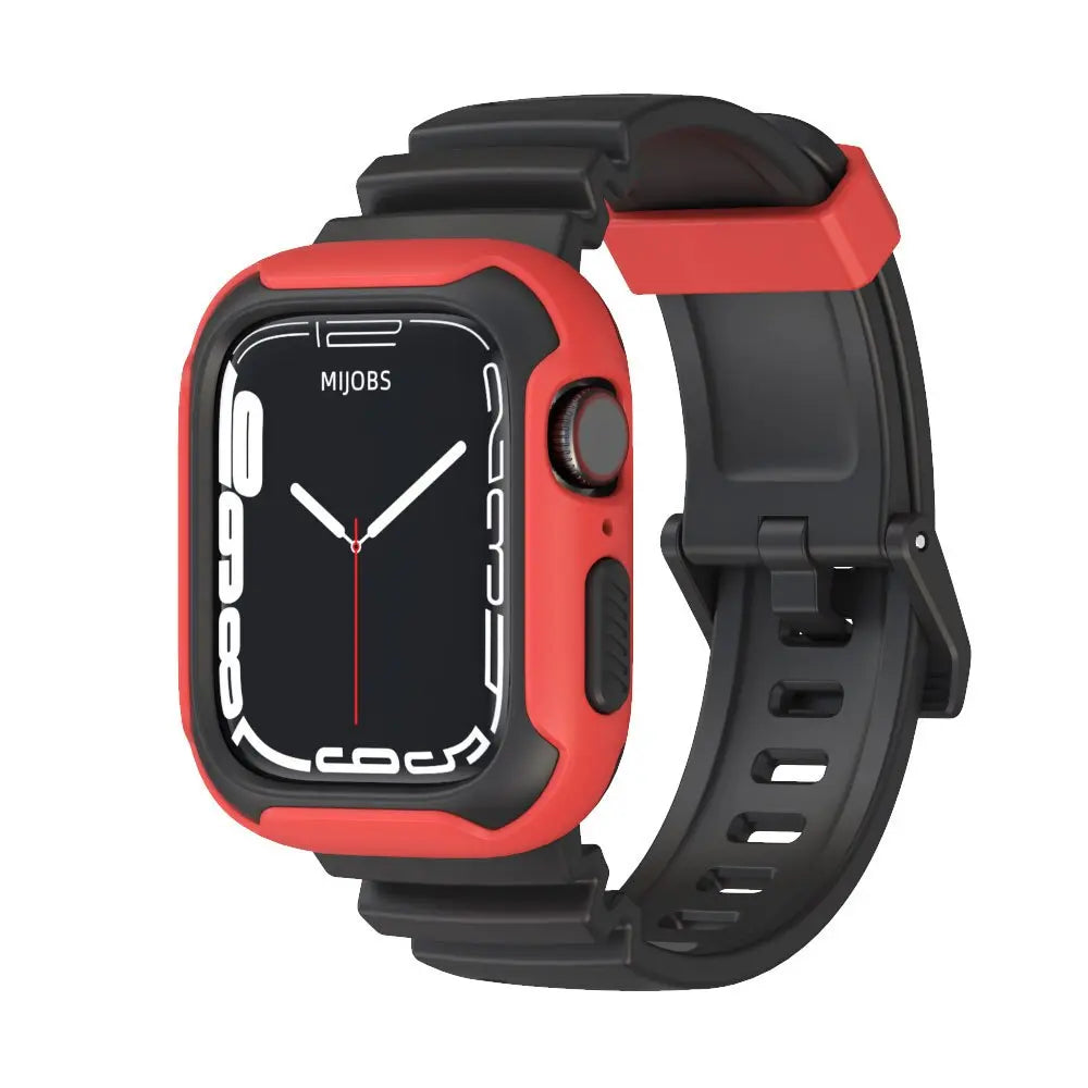 Rubber Mod Kit for Apple Watch Series 8 7 6 5 4 3 SE 40mm 41mm 44mm 45mm Screen Protector Silicone Strap for IWatch Accessories Pinnacle Luxuries