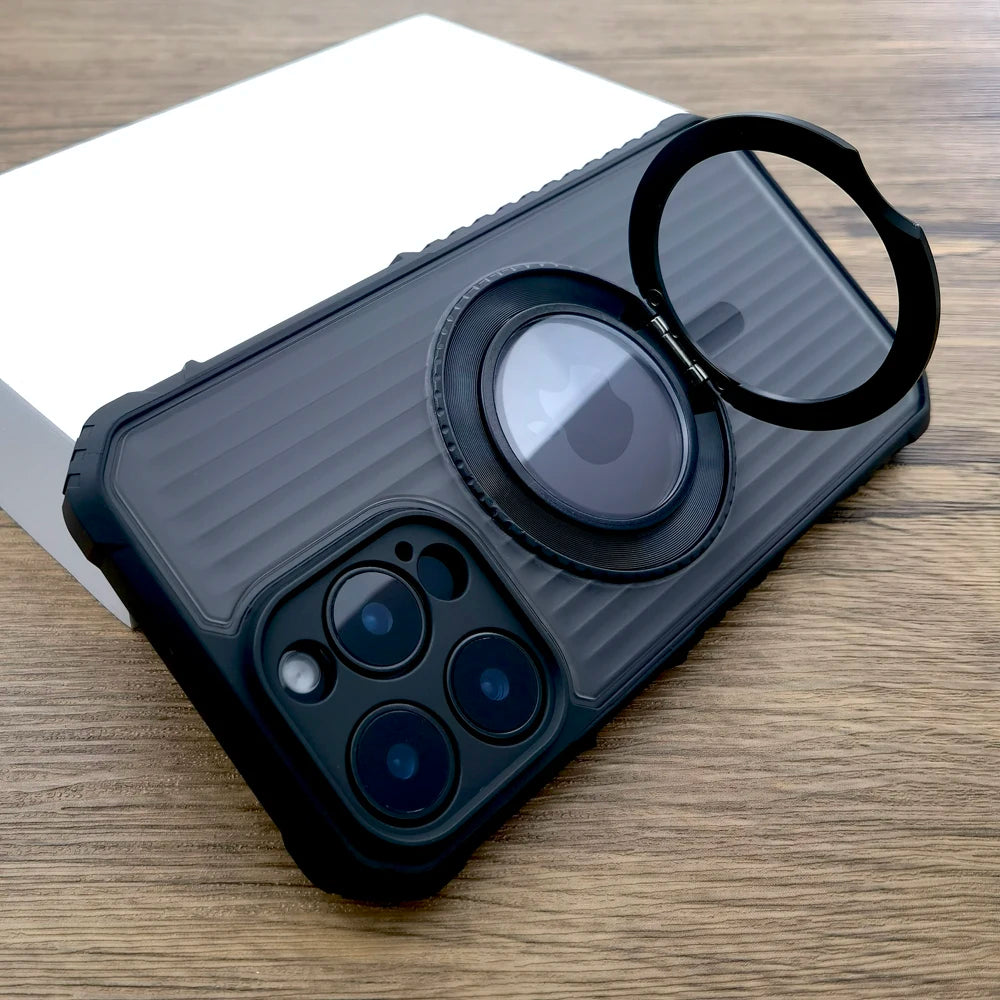 Shockproof MagSafe Armor Stand Case for iPhone 17 / 17 Pro / 17 Pro Max | Rugged Kickstand Magnetic Cover