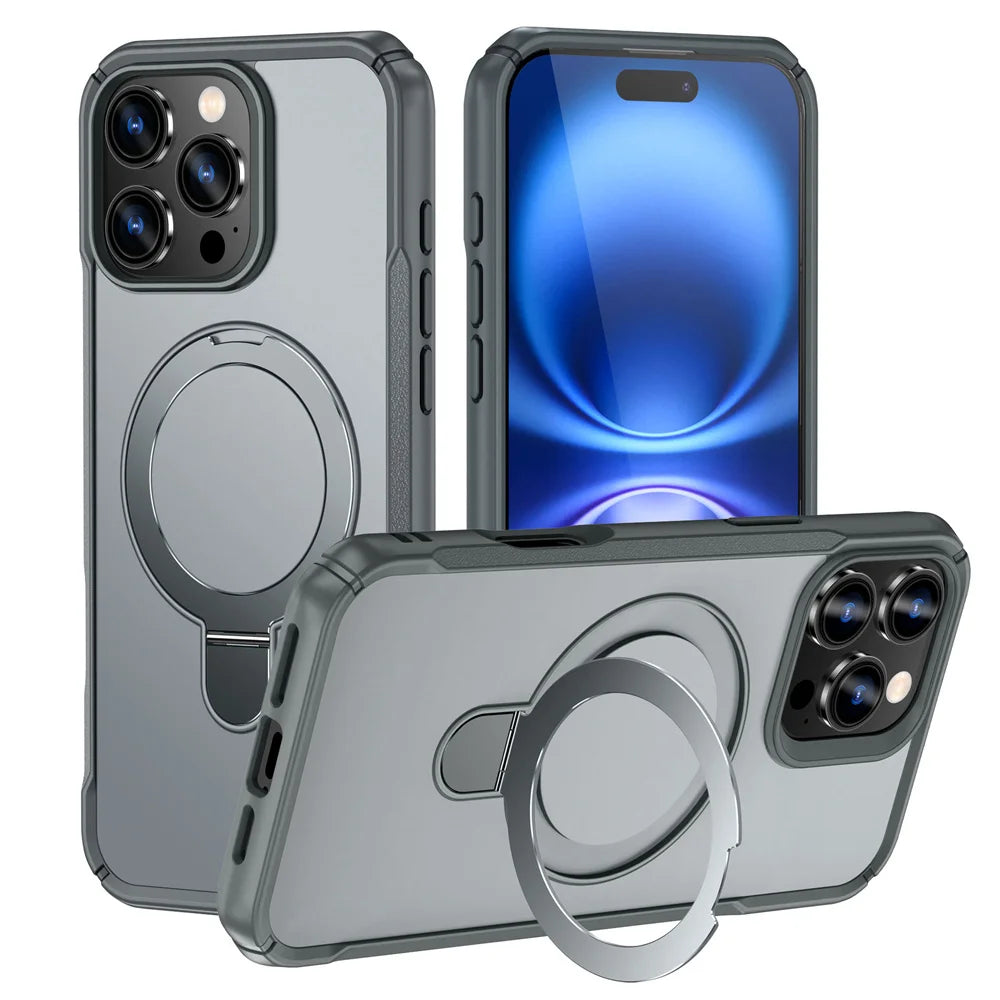 MagSafe Armor Stand Case for iPhone 17 / 17 Pro / 17 Pro Max | Military-Grade Protection with Magnetic Ring Kickstand