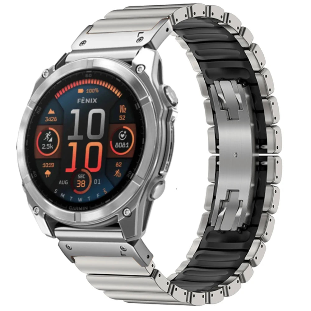 TitaniumGuard 26X ProLink Band for Garmin Fenix 8, 8X, 7X, Enduro 3, Mk3i & Instinct 2X