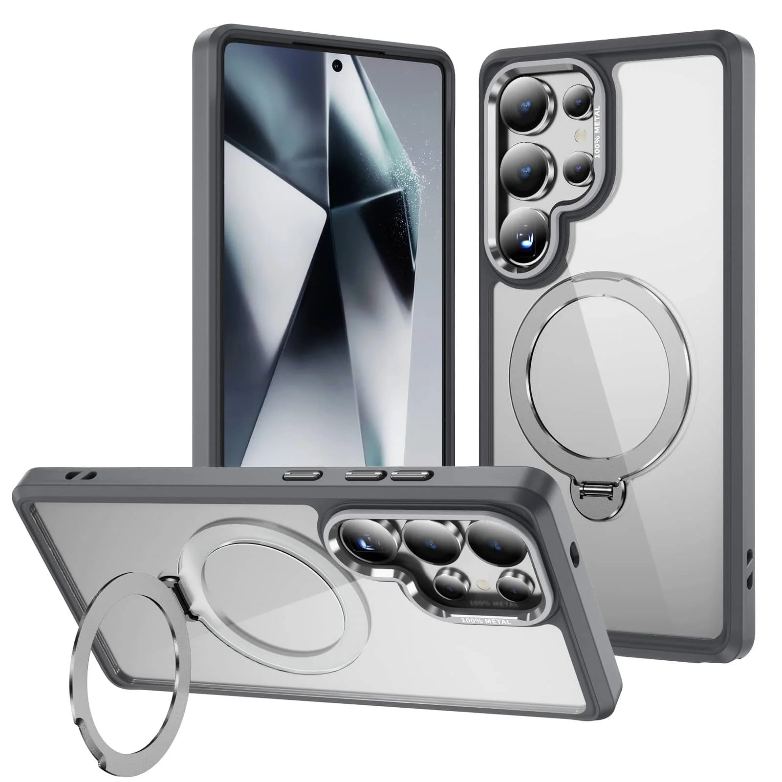 Avontic x Grip & Guard ClearMag 360 RingStand Case for Samsung Galaxy S25 / S24 / S23 Series (Plus & Ultra)