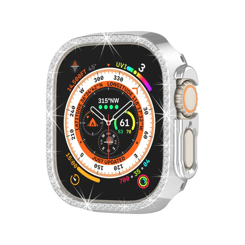 Luxury Diamond Case for Apple Watch Ultra 8 49mm Bumper Protector IWatch 49Mm Series 8 PC Hard Cover DIY Replacement Accessories Avontic