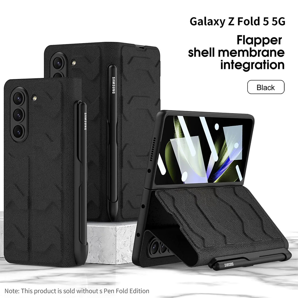 Rugged Custom Leather Case For Samsung Galaxy Z fold 5 Avontic