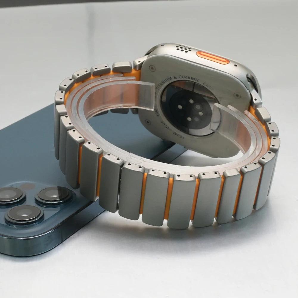 TitanFusion ArmorLink Pro Titanium Band & Case Set for Apple Watch