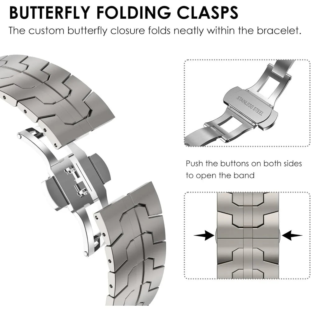 SteelGuard™ Ultra Precision Band + Armor Ring for Apple Watch Ultra 3 / 2 / 1 – 49 mm