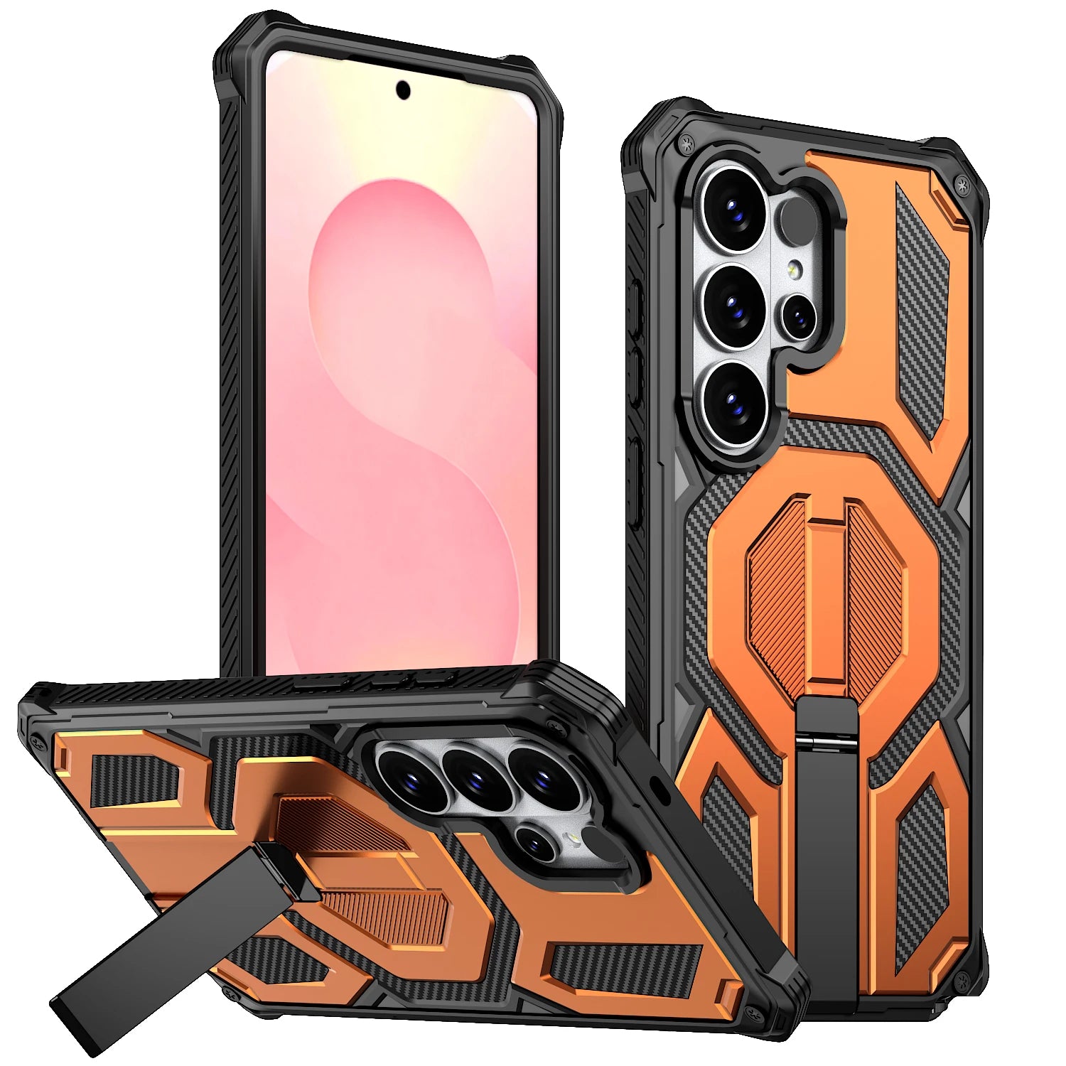 Heavy Duty Armor Kickstand Case for Samsung Galaxy S26 Ultra, S26 & S26 Plus