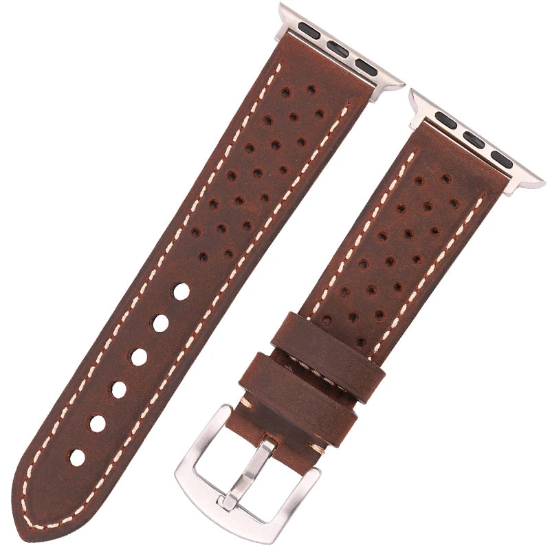 AeroLeather Pro™ Breathable Performance Leather Band for Apple Watch